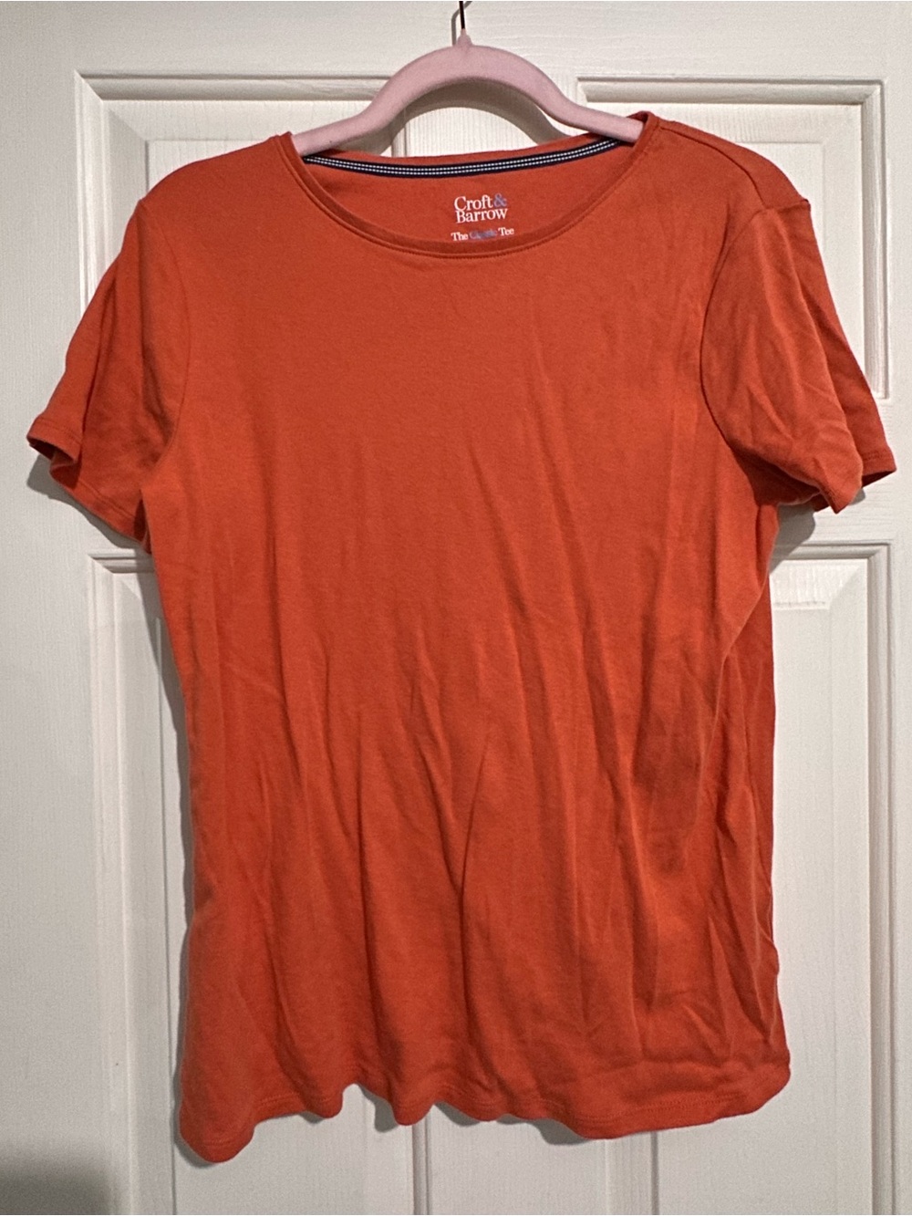 croft & barrow Orange Short Sleeve Crew Neck Tee
